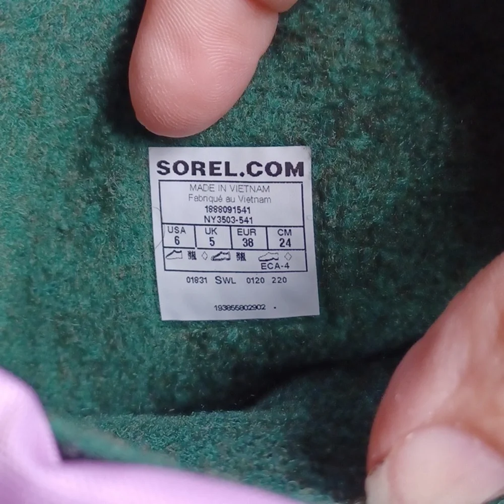 Sorel Winter Boots, Purple Polka Dot Pattern
